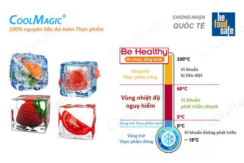 bảo quản giữ lạnh rau quả đá gel